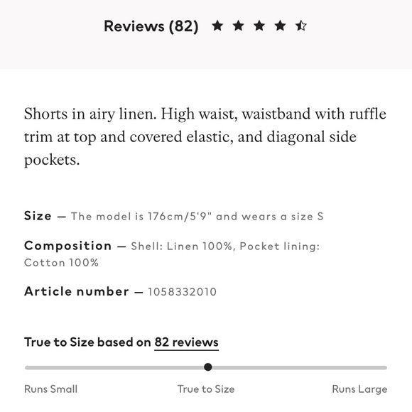 h & m • linen shorts - Picture 5 of 5